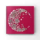 Herbier encadré fait main - fleurs pressées naturelles - Modèle Luna - Herbier 1009