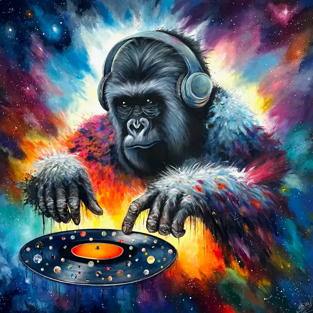 Peinture - CosmoGorilla : Smooth Touch
