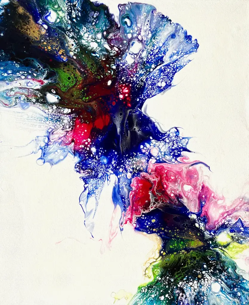 Tableau pouring - Symphonie d'éclats