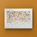 Herbier encadré fait main - fleurs pressées naturelles - Modèle Sphère Florale - Herbier 1014- A3