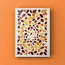 Herbier encadré fait main - fleurs pressées naturelles - Modèle Spirale - Herbier 1006