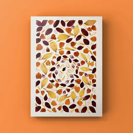 [Herbier 1006] Herbier encadré fait main - fleurs pressées naturelles - Modèle Spirale - Herbier 1006